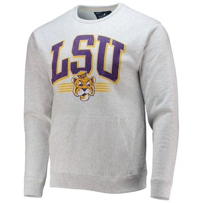 Shop League Collegiate Wear Heathered Gray Lsu Tigers Upperclassman Pocket Pullover Sweatshirt In Heather Gray