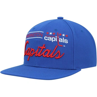 Shop Mitchell & Ness Blue Washington Capitals Retro Lock Up Snapback Hat