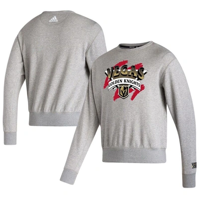 Shop Adidas Originals Adidas Gray Vegas Golden Knights Reverse Retro 2.0 Vintage Pullover Sweatshirt