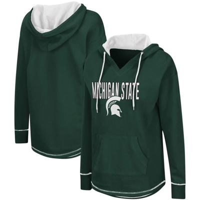 Shop Colosseum Green Michigan State Spartans Tunic Pullover Hoodie