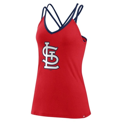 Shop Fanatics Branded Red St. Louis Cardinals Barrel It Up Cross Back V-neck Tank Top