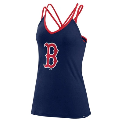 Shop Fanatics Branded Navy Boston Red Sox Barrel It Up Cross Back V-neck Tank Top
