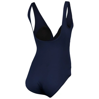 Shop Tommy Bahama College Navy Seattle Seahawks Pearl Clara Wrap One-piece Swimsuit