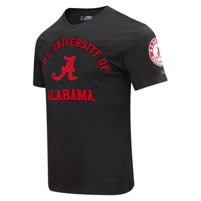 Shop Pro Standard Black Alabama Crimson Tide Classic Stacked Logo T-shirt