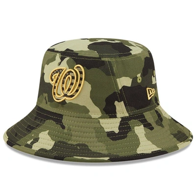 Shop New Era Camo Washington Nationals 2022 Armed Forces Day Bucket Hat