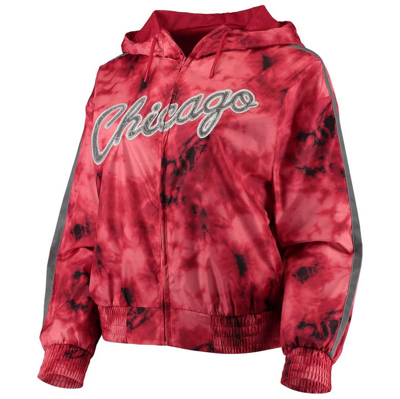 Shop Mitchell & Ness Red Chicago Bulls Galaxy Sublimated Windbreaker Pullover Full-zip Hoodie
