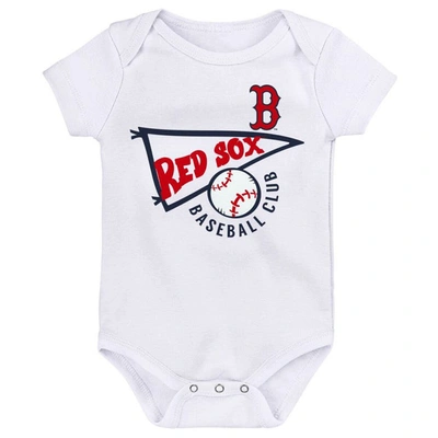 Shop Outerstuff Infant Red/white/heather Gray Boston Red Sox Biggest Little Fan 3-pack Bodysuit Set