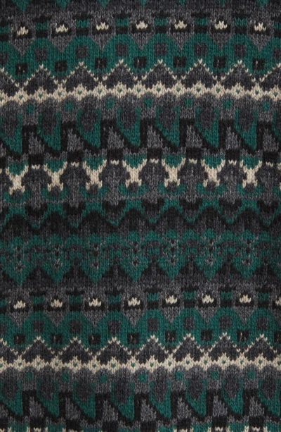 Shop Closed Fair Isle Wool Sweater In Fern Green