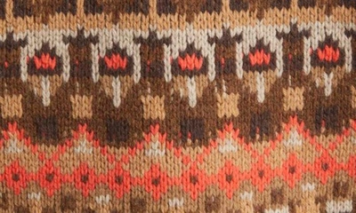 Shop Closed Fair Isle Button Front Wool Sweater Vest In Ember Red