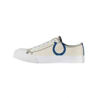 Shop Foco Cream Indianapolis Colts Low Top Canvas Shoes