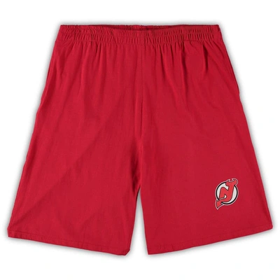 Shop Concepts Sport Red/heathered Charcoal New Jersey Devils Big & Tall T-shirt & Shorts Sleep Set