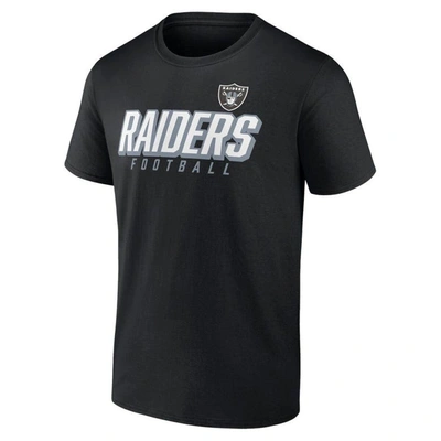 Fanatics Branded Black/silver Las Vegas Raiders Player Pack T-shirt Combo Set In Black