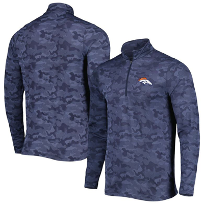 Shop Antigua Navy Denver Broncos Brigade Quarter-zip Sweatshirt