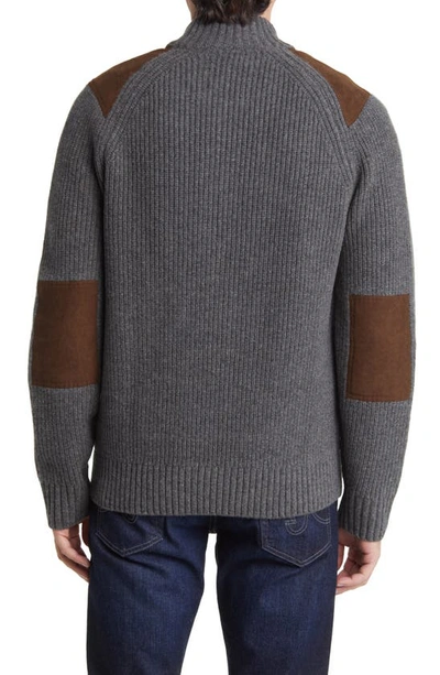Shop Brooks Brothers Military Wool Half Zip Sweater In Cliff
