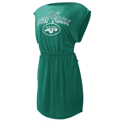 Shop G-iii 4her By Carl Banks Green New York Jets G.o.a.t. Swimsuit Cover-up