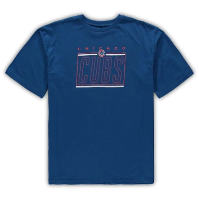 Shop Concepts Sport Royal/heathered Charcoal Chicago Cubs Big & Tall T-shirt & Shorts Sleep Set