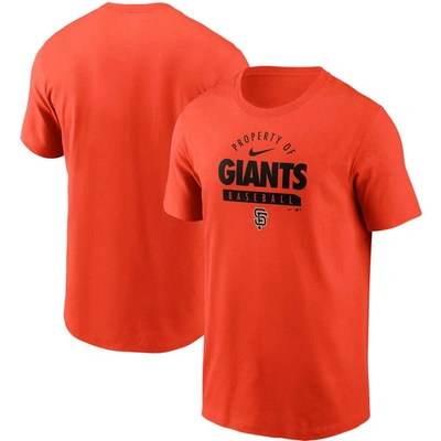 Shop Nike Orange San Francisco Giants Primetime Property Of Practice T-shirt