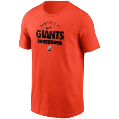 Shop Nike Orange San Francisco Giants Primetime Property Of Practice T-shirt