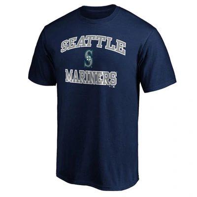 Shop Fanatics Branded Navy Seattle Mariners Heart & Soul T-shirt