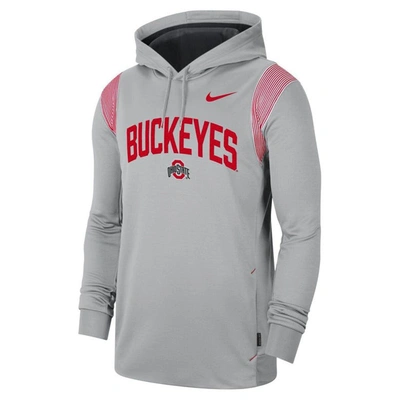 Shop Nike Gray Ohio State Buckeyes 2022 Game Day Sideline Performance Pullover Hoodie