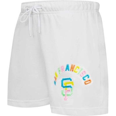Shop Pro Standard White San Francisco Giants Washed Neon Shorts