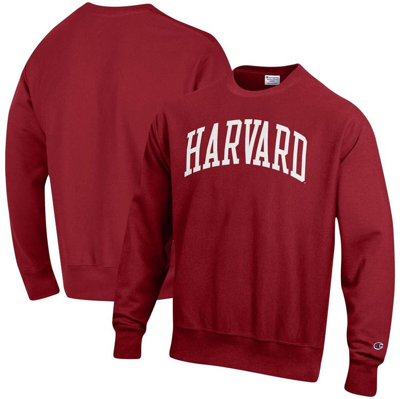Shop Champion Crimson Harvard Crimson Arch Reverse Weave Pullover Sweatshirt