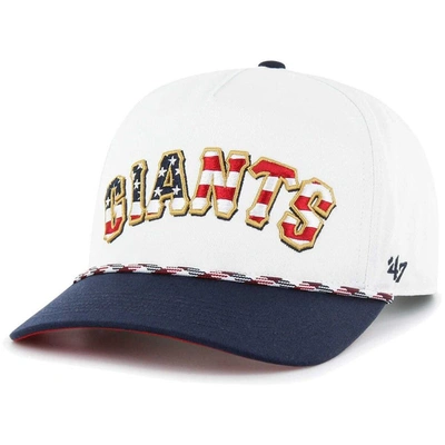 Shop 47 ' White San Francisco Giants Flag Script Hitch Snapback Hat