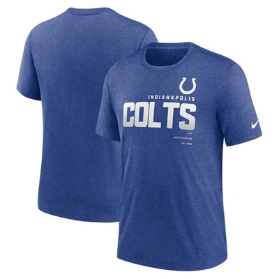 Shop Nike Heather Royal Indianapolis Colts Team Tri-blend T-shirt