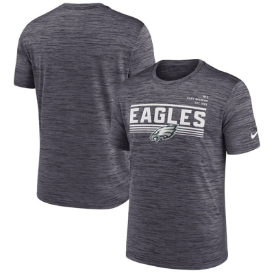 Shop Nike Anthracite Philadelphia Eagles Yardline Velocity Performance T-shirt