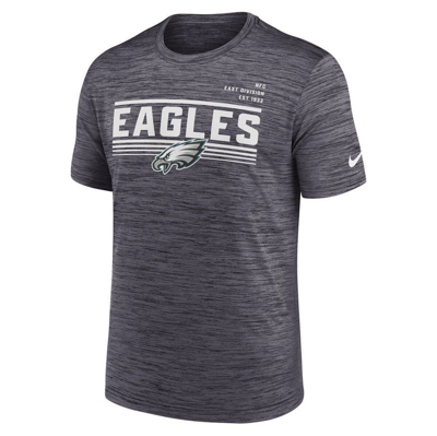 Shop Nike Anthracite Philadelphia Eagles Yardline Velocity Performance T-shirt