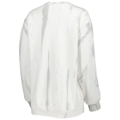 Shop League Collegiate Wear White/silver Michigan Wolverines Classic Arch Dye Terry Pullover Sweatshirt