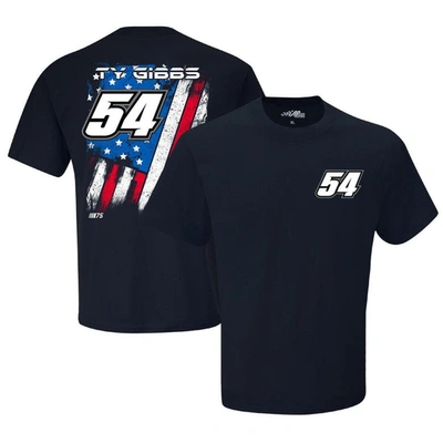Shop Joe Gibbs Racing Team Collection Navy Ty Gibbs Exclusive Tonal Flag T-shirt