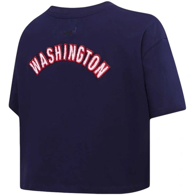 Shop Pro Standard Navy Washington Capitals Classic Boxy Cropped T-shirt
