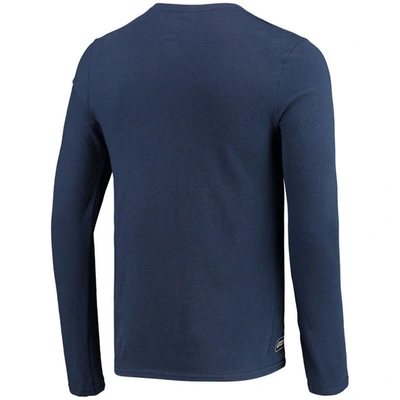 Shop New Era Navy New England Patriots Combine Authentic Split Line Long Sleeve T-shirt