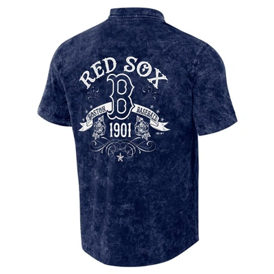 Shop Darius Rucker Collection By Fanatics Navy Boston Red Sox Denim Team Color Button-up Shirt