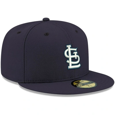 Shop New Era Navy St. Louis Cardinals White Logo 59fifty Fitted Hat