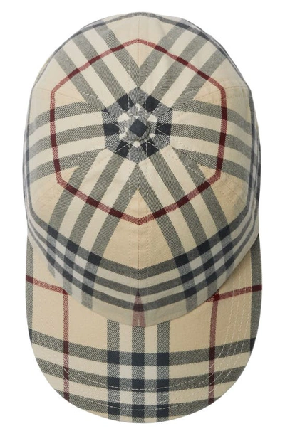 Burberry Ekd Check Baseball Cap In Stone