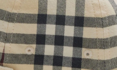 Burberry Ekd Check Baseball Cap In Stone