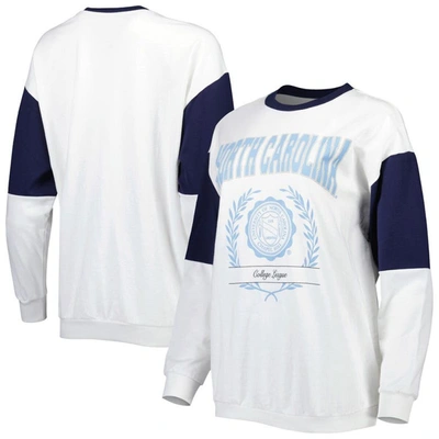 Shop Gameday Couture White North Carolina Tar Heels It's A Vibe Dolman Pullover Sweatshirt