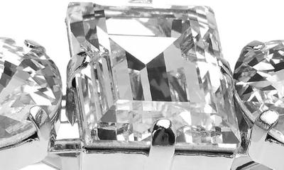Shop L Erickson Small Sienna Swarovski Crystal Barrette In Crystal/ Silver