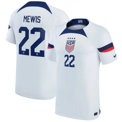 Shop Nike Youth  Kristie Mewis White Uswnt 2022/23 Home Breathe Stadium Replica Player Jersey