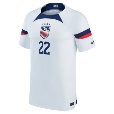 Shop Nike Youth  Kristie Mewis White Uswnt 2022/23 Home Breathe Stadium Replica Player Jersey