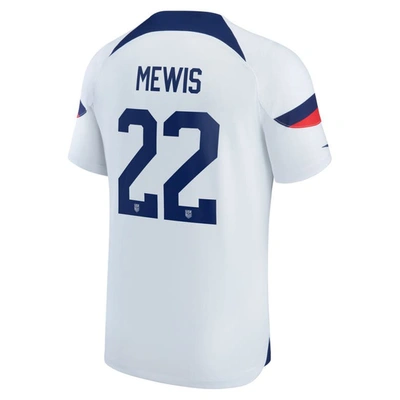 Shop Nike Youth  Kristie Mewis White Uswnt 2022/23 Home Breathe Stadium Replica Player Jersey