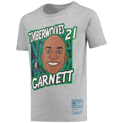Shop Mitchell & Ness Youth  Kevin Garnett Gray Minnesota Timberwolves Hardwood Classics King Of The Court  In Heather Gray