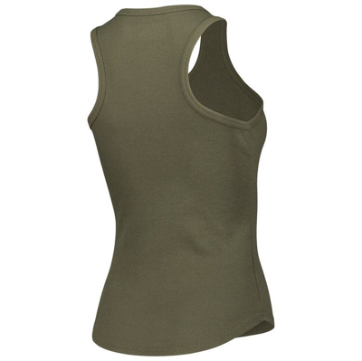 Shop Boxercraft Olive Michigan State Spartans Adrienne Tank Top In Green