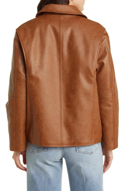 Rails Mathis Faux Leather Jacket In Russet