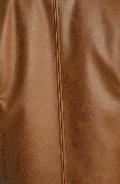 Rails Mathis Faux Leather Jacket In Russet