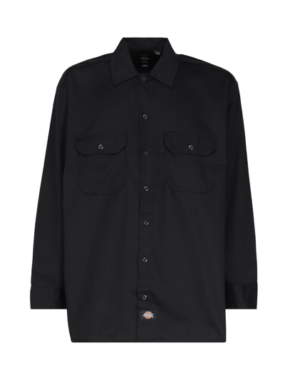 Shop Dickies Long Sleeve Shirt In Black