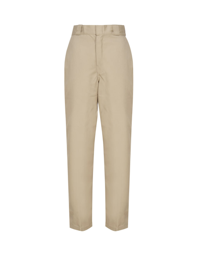 Shop Dickies Straight Leg Cotton Trousers In Beige