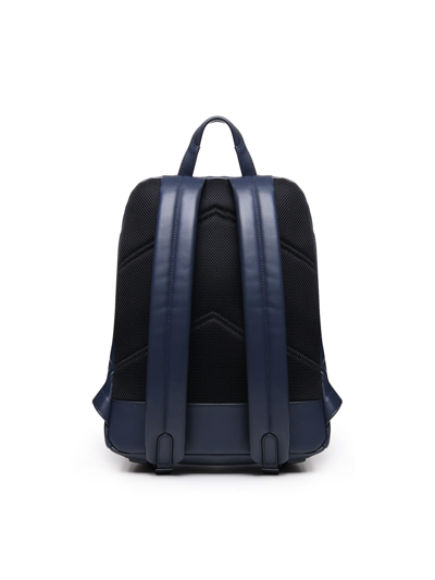 Shop Calvin Klein Faux Leather Backpack In Blu Navy